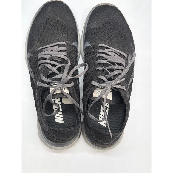 Nike Free Flyknit 40 Black Running Shoes Men's Size 11W - Picture 6 of 7